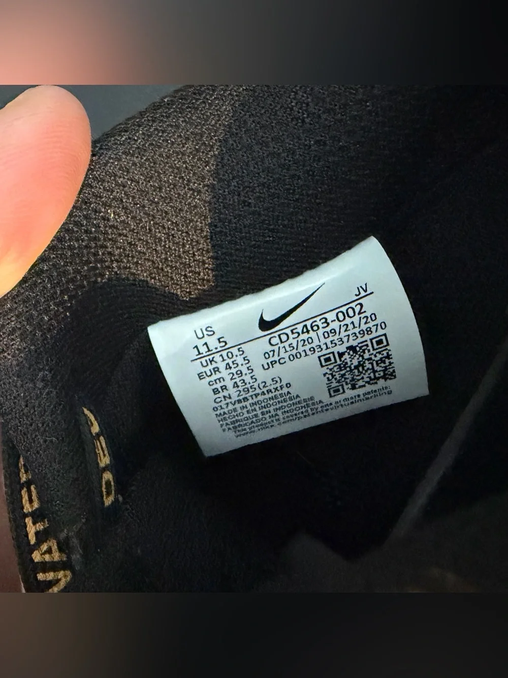 Nike Court Vision Low Triple Black Shoes Men’s Size 11.5 CD5463-002 Custom Laces